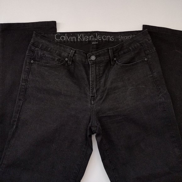 Calvin Klein | Faded Black Straight Leg Stretch Jeans - Picture 3 of 10
